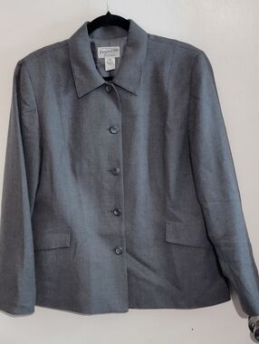 Pendleton Vintage Gray Button-Front Blazer Jacket